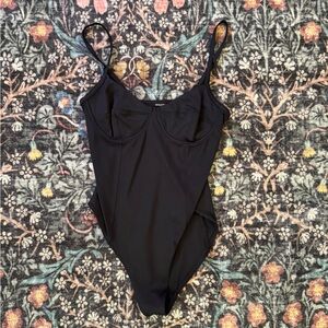 Aritzia Wilfred Black Bodysuit